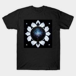 White reflective ball flower polkadot T-Shirt